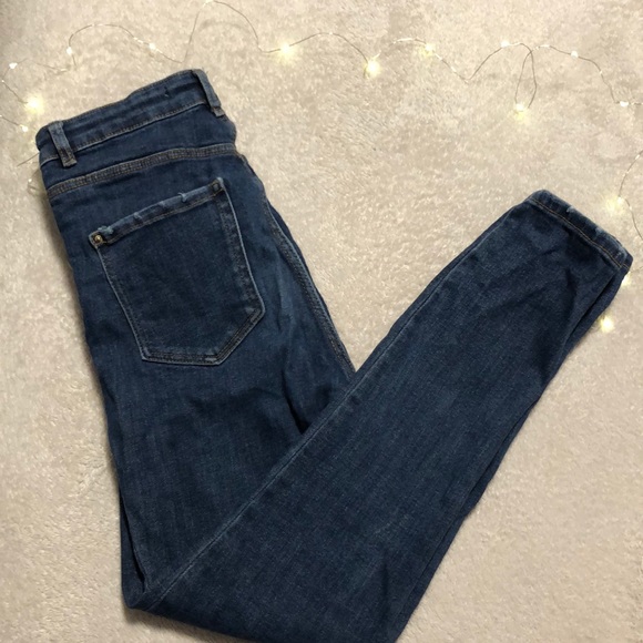 Zara dark blue high waisted skinny jeans ❤️ - Picture 1 of 4